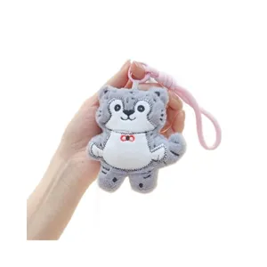 Cute embroidered tiger plush keychain bag charm animal cute accessory gift for women kids
