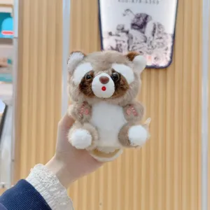 Mignon raton laveur peluche pendentif mignon porte-clés poupée dessin animé sac charme doux
