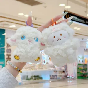 Portachiavi peluche agnello soffice carino animale borsa ciondolo regalo per donna e ragazza
