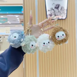 Süßer Lockiges Lamm Plüschtier Anhänger Kleines Schaf Puppe Schlüsselanhänger Tasche Anhänger Für Damen Kinder Kuscheltier Geschenk