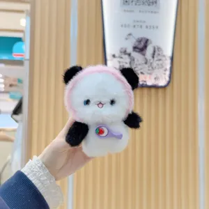 Flauschiger Panda Plüschtier Anhänger süßer Cartoon Schlüsselanhänger weiche Plüsch Puppe