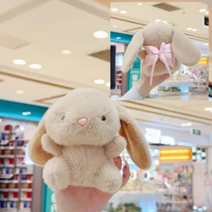 Niedlicher Plueschhase Puppe weiches Stofftier Schlappohr Hase Geschenk fuer Kinder Neu