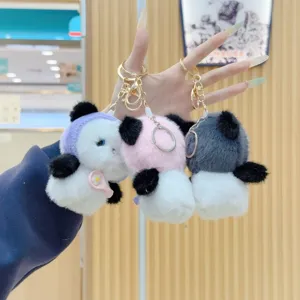 Niedlicher Plüsch Panda Schlüsselanhänger Cartoon Tasche Anhänger Flauschiges Tieretall