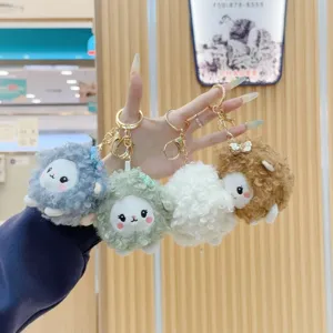 Süßer flauschiger Schaf Plüsch Schlüsselanhänger, weiche Stofftier Tasche Anhänger Deko.