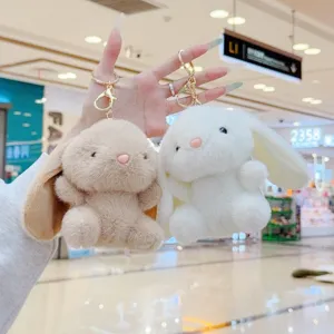 Süßer Plüsch Hase Schlüsselanhänger, weiches Kuscheltier Stofftier für Handtaschen und Schlüssel.