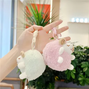 Flauschiges schaf plüsch schlüsselanhänger süße tier tasche anhänger rucksack dekoration für frauen