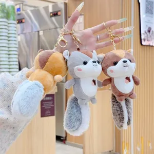 Niedlicher Plüsch Eichhörnchen Schlüsselanhänger Rucksack Anhänger Stofftier Geschenk.