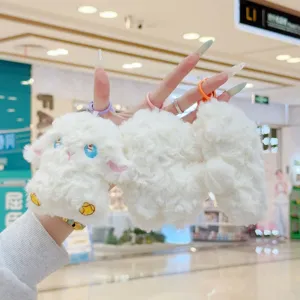 Morbido peluche pecora portachiavi carino animale bambola borsa ciondolo regalo perfetto