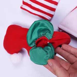 Christmas children costume elf shoe detail accessory red green festive party dress up