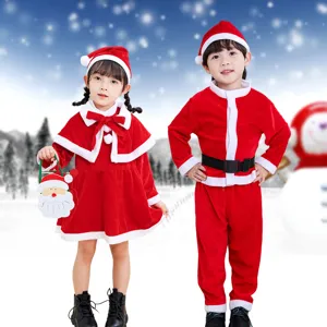 Weihnachten Weihnachtsmann Kostüm Set für Jungen und Mädchen Party Cosplay festliche Kleidung