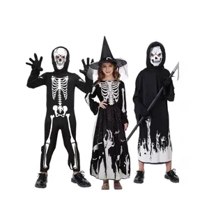Enfants Halloween squelette faucheuse sorciere costume ensemble pour fete et vacances