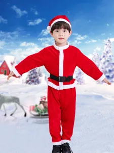 Kinder Weihnachtsmann Kostüm für Jungen und Mädchen, perfekt für Weihnachtsfeier und Partys.