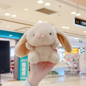 Süßes beiges Schlappohr Plüschtier, weiche Kuscheltier Hasenpuppe für Kinder und Geschenke.