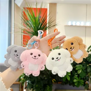 Cute Puppy Plush Doll Keychain Soft Dog Stuffed Animal Bag Pendant Wedding Party Favor Gift Small Toy Accessory