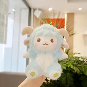 Schattige blauwe pluche schaap sleutelhanger pluizige lam pop tas charm hanger speelgoed