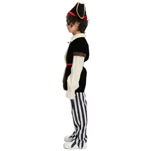 Ensemble de costume de pirate d'Halloween pour enfants avec pantalon et chapeau.