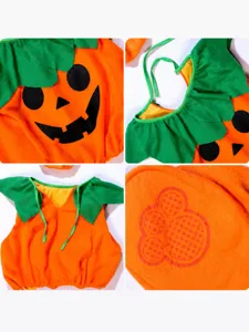 Χαριτωμένη παιδική στολή κολοκύθας για Halloween, μονοκόμματη από άνετο μαλακό ύφασμα.