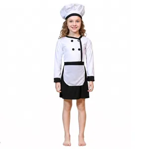 Kids Chef Costume Halloween Cosplay Uniform Outfit Set Children Professional Performance Clothes