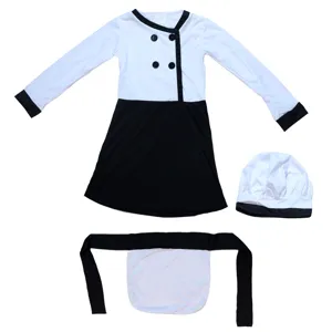Kids chef costume set for Halloween role play and children baking stage performance.