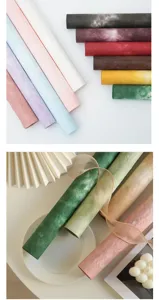Papel de regalo texturizado para ramos de flores DIY y regalos con diseño de mármol.