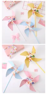 Colorido juego de juguetes de molinillo 3D DIY para regalos infantiles y decoración.