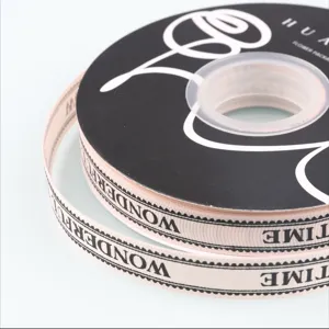 Nastro Grosgrain di Poliestere Stampato Lettere Inglesi Wonderful Time Nastro di Raso per Confezioni Regalo di Fiori Fiocco Artigianato Fai da Te