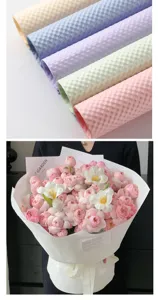 Floral wrapping paper 3d embossed waterproof material for DIY flower bouquet decoration