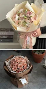 Korean style waterproof flower wrapping paper solid color DIY bouquet packaging material detail
