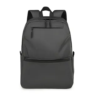 Sac à dos pour ordinateur portable gris foncé, grande capacité design élégant pour voyage.