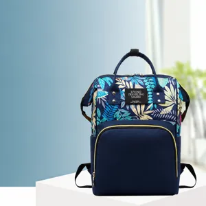 Sac à Langer Multifonctionnel Grande Capacité Imperméable Voyage Bébé Sac à Dos Oxford Imprimé Floral Mère
