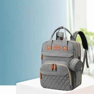 Zaino Borsa Fasciatoio Multifunzionale Grande Capacità Impermeabile Viaggio per Neonati Portatile Pieghevole Culla Maternità