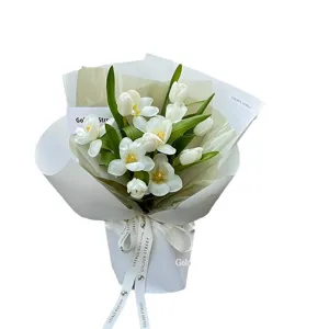 Korean Style Matte Waterproof Plastic Flower Wrapping Paper Thickened Opaque Florist Bouquet Packaging Material For Wedding Birthday Party DIY Decoration