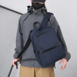 Grand Sac à Dos pour Ordinateur Portable d'Affaires Voyage Anti-Vol Casual Bleu Foncé