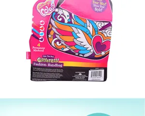 Kinder DIY Malen Handtasche Set mit Flügel Design und Markern für kreativen Kunstspaß.