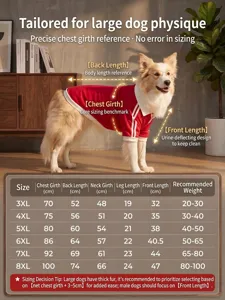 Large dog hoodie winter warm polo collar sweater for golden retriever border collie pet apparel