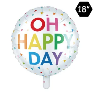 Round Aluminum Foil Balloon Metallic Printed Balloons Kids Birthday Party Supplies Festive Celebration Decor Balloon
