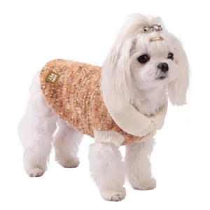 Niedlicher Haustier Hundepullover Winter Warm Gestrickt Welpenkleidung Süßer Puppenkragen Haustierbekleidung Für Kleine Hunde Und Katzen