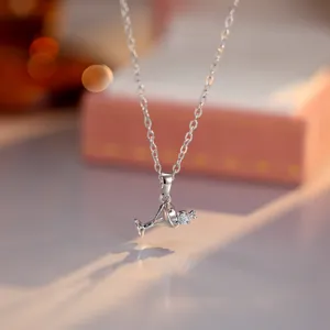 Exquisite zircon goblet wine glass pendant necklace detail close-up showcasing fine jewelry craft.