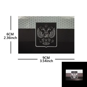 Patch tactique aigle bicéphale russe écusson moral réfléchissant avec crochet et boucle