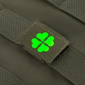 Parche Moral de Trébol Luminoso Táctico para Exteriores Insignia de Mochila Parche de Nylon con Gancho y Bucle Accesorios de Equipo Militar