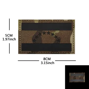 Outdoor laser cut reflective IR tactical morale patch military army badge with hook and loop.