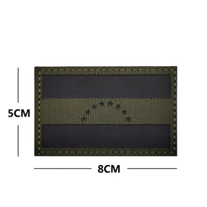 Laser cut reflective tactical morale patch detail view showing military badge size 8x5cm.