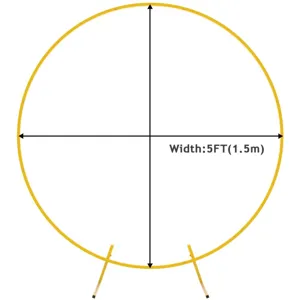 Metal round balloon arch stand 5ft gold iron ring frame for wedding party decoration