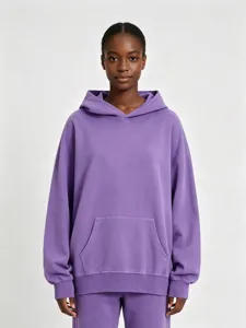 Sweat a capuche oversized lave de qualite superieure pour hommes et femmes, streetwear tendance.