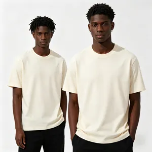 T-shirt uomo tinta unita girocollo manica corta, top streetwear oversize estivo casual.