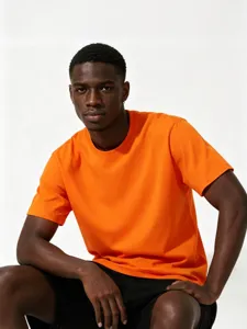 Maglietta uomo tinta unita oversize girocollo manica corta, streetwear estate vista principale.