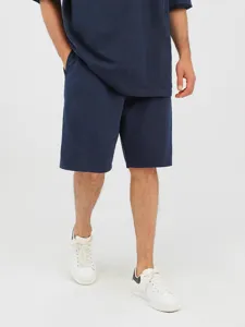 Retro washed men's shorts loose casual streetwear hip hop vintage five-quarter pants summer.