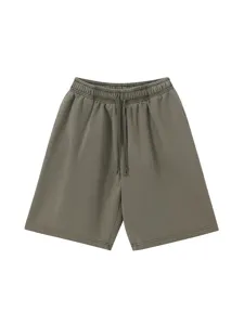 Men vintage washed casual shorts loose fit drawstring sweatshorts for daily streetwear wear.