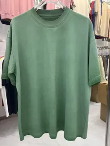 Men's vintage washed oversized distressed short sleeve t-shirt, heavyweight cotton.