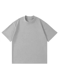 Maglietta grigia a maniche corte da uomo, vestibilità comoda oversize in cotone basic casual.